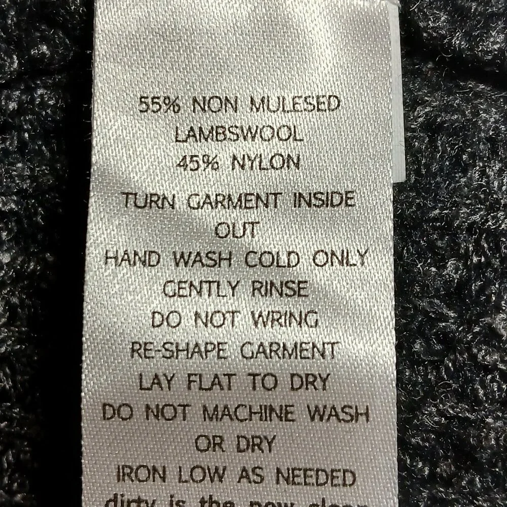 TOAD & CO Gray/Blue Tunic Wool Turtleneck Sweater EUC - Picture 11 of 11
